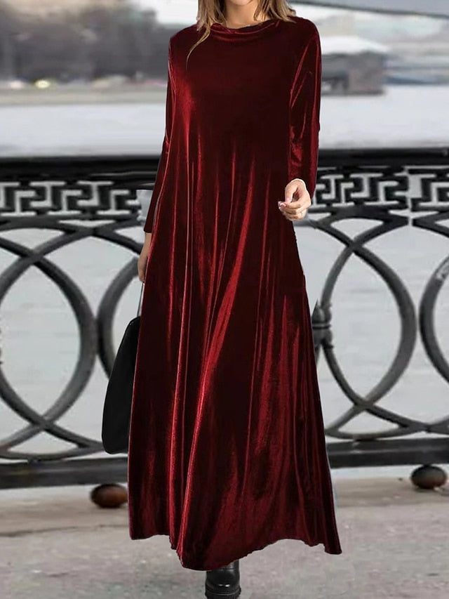 Very Elegant Party Velvet Maxi Dress