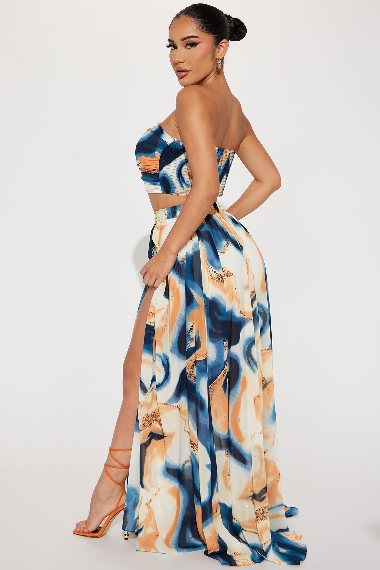 Marissa Maxi Skirt Set - Navy