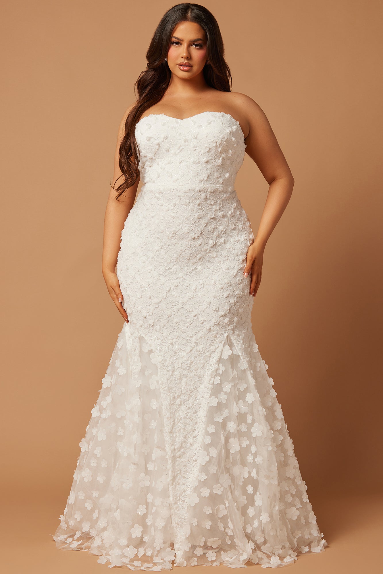 Carmen Floral Maxi Gown - White