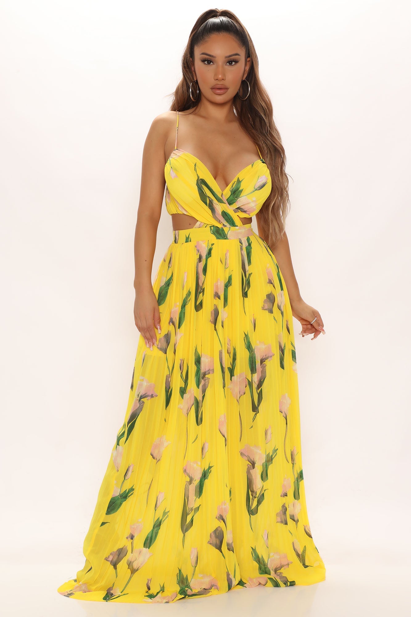 Florentine Floral Maxi Dress - Yellow/combo