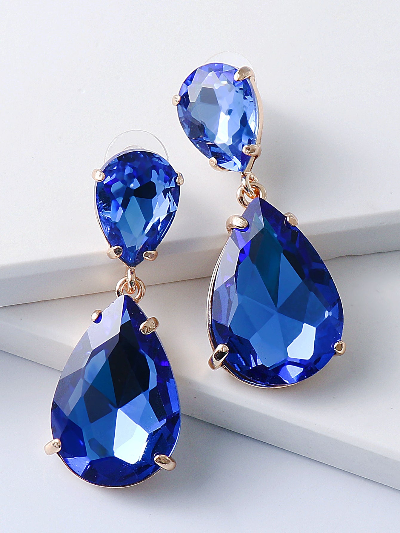 Rhinestone Water Drop Earrings