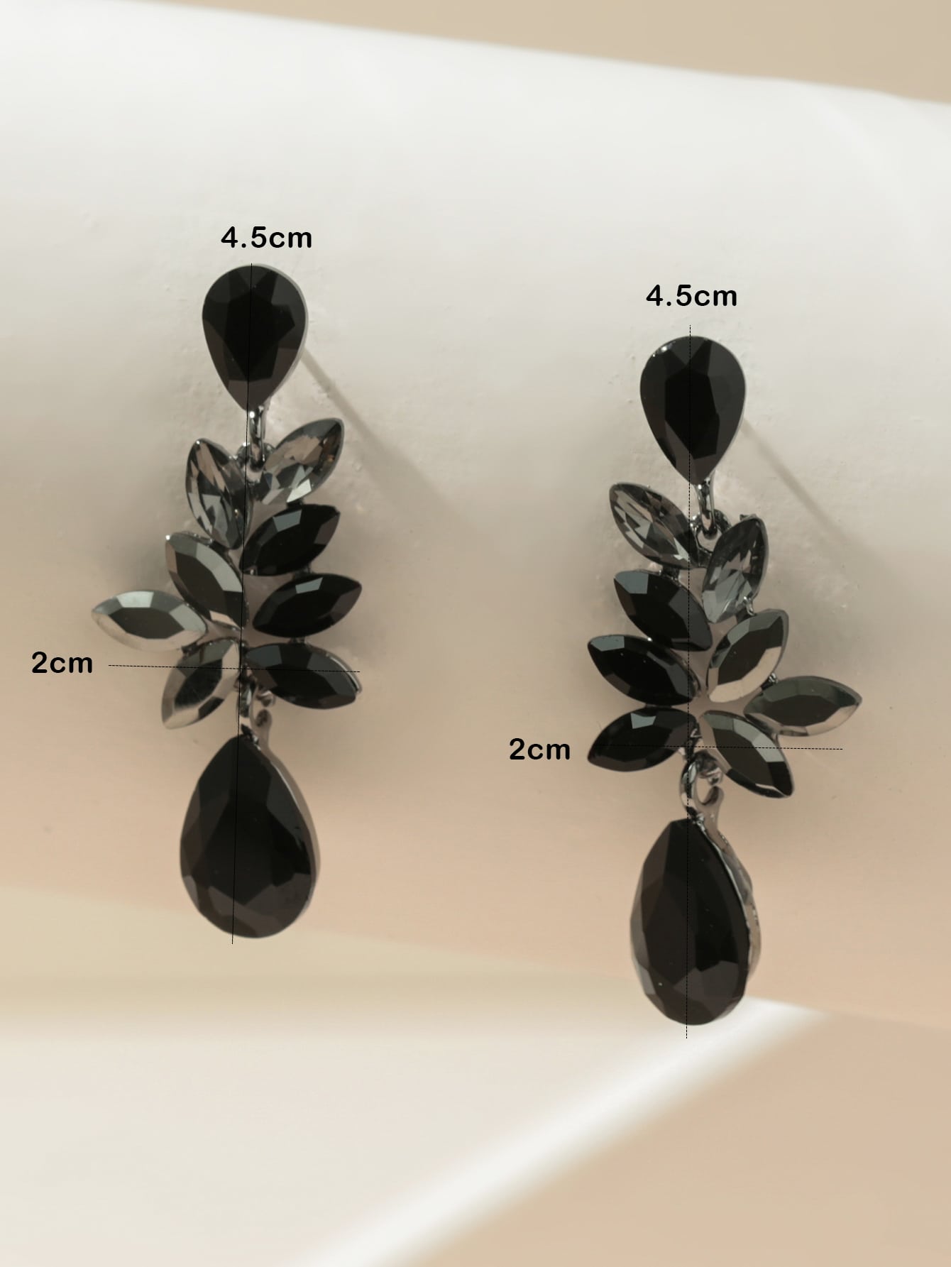 Water-drop Crystal Drop Earrings