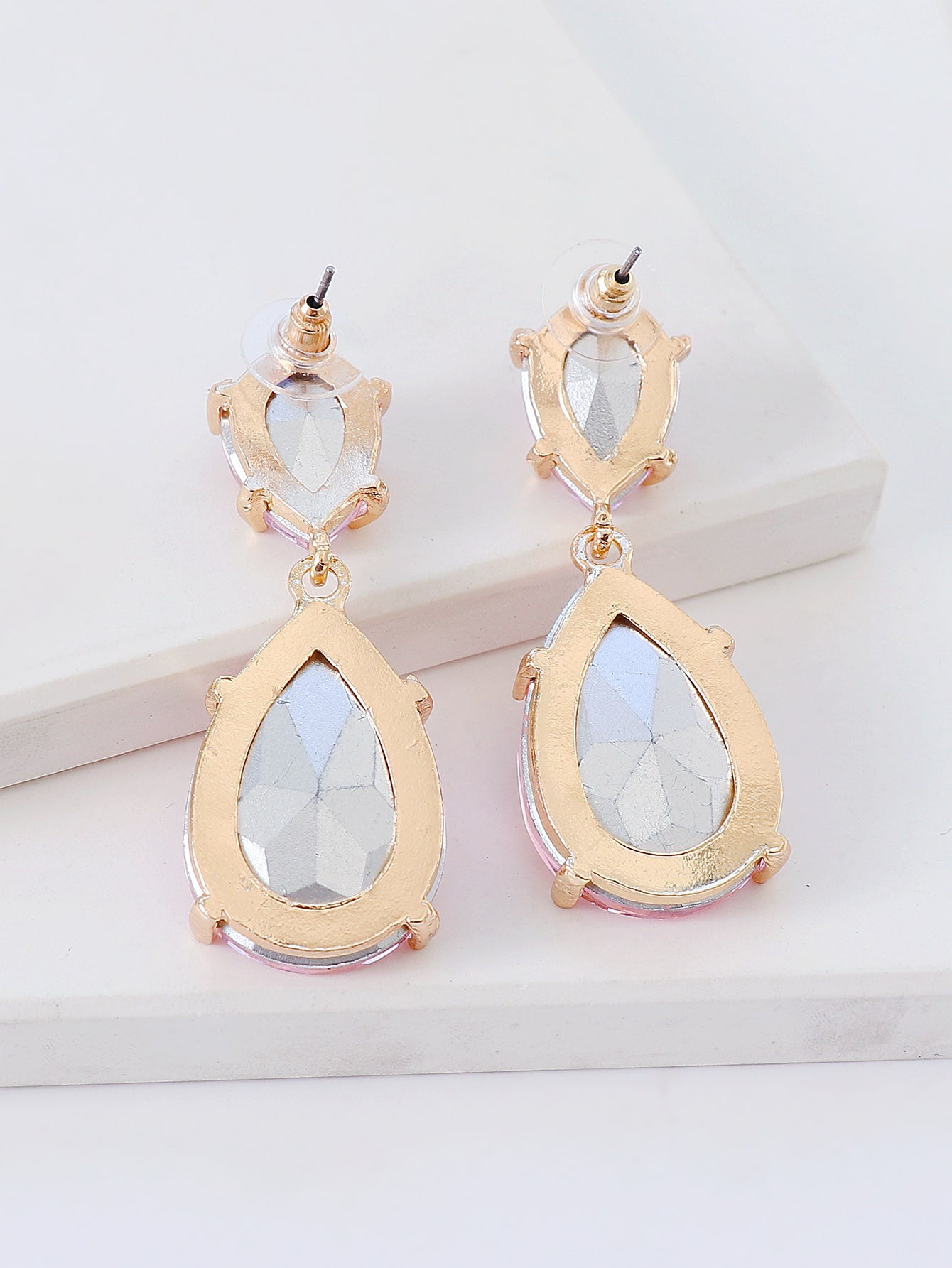 Rhinestone Water Drop Earrings