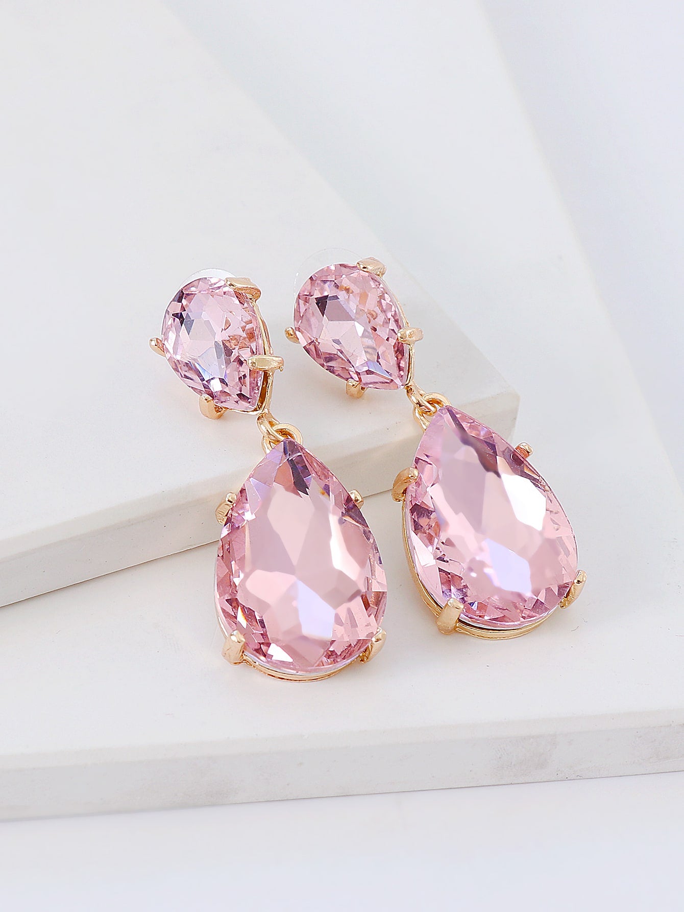 Rhinestone Water Drop Earrings