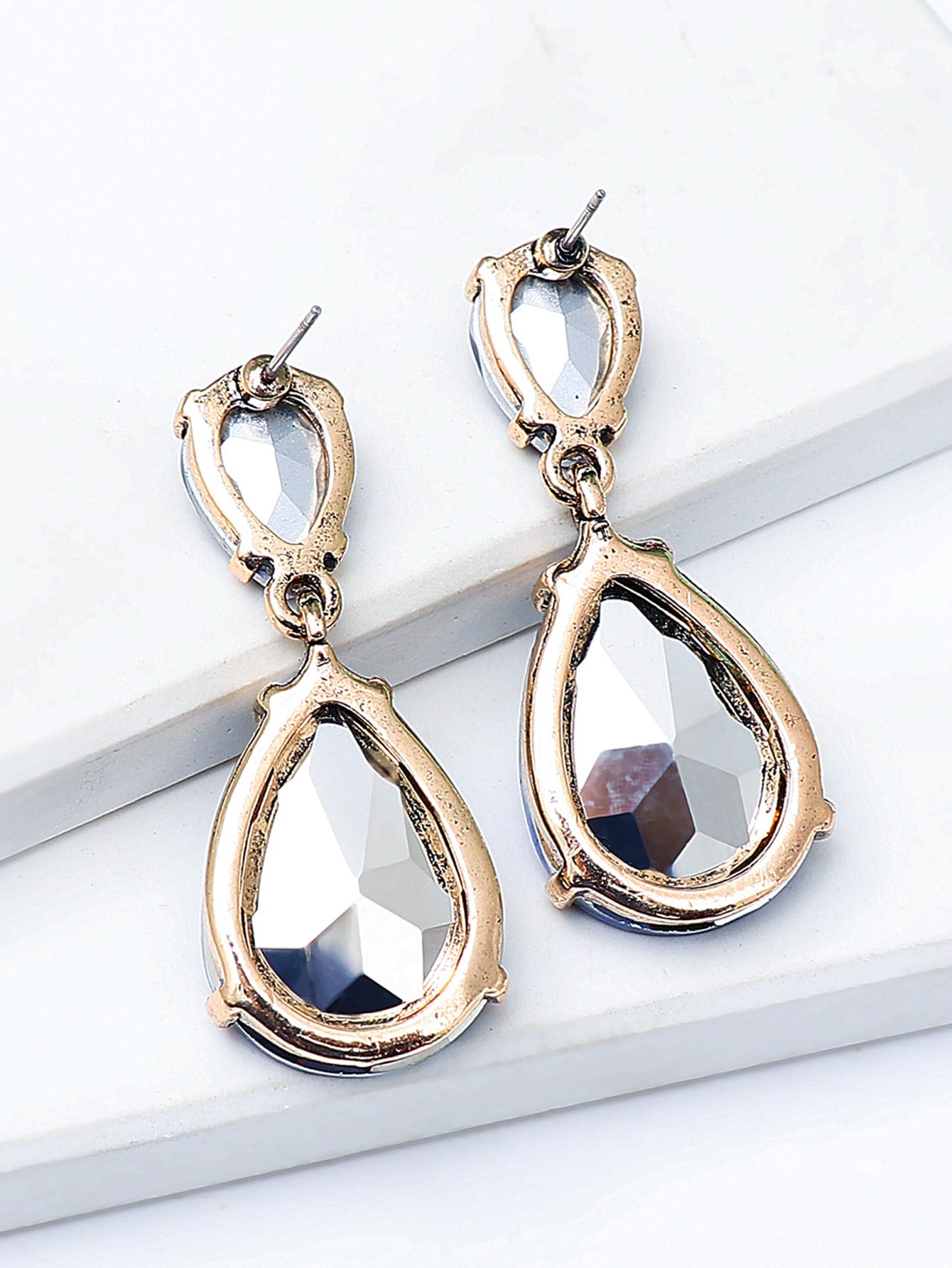 Rhinestone Water Drop Earrings