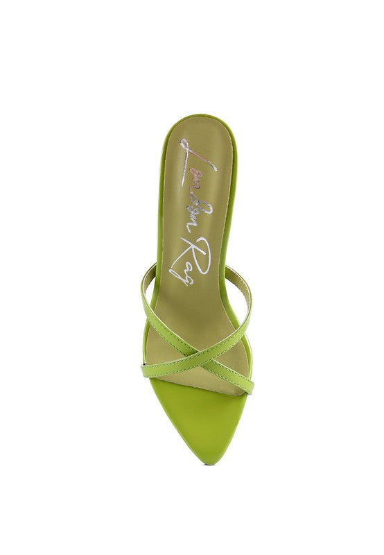 SPELLBOUND HIGH HEELED POINTED TOE SANDAL