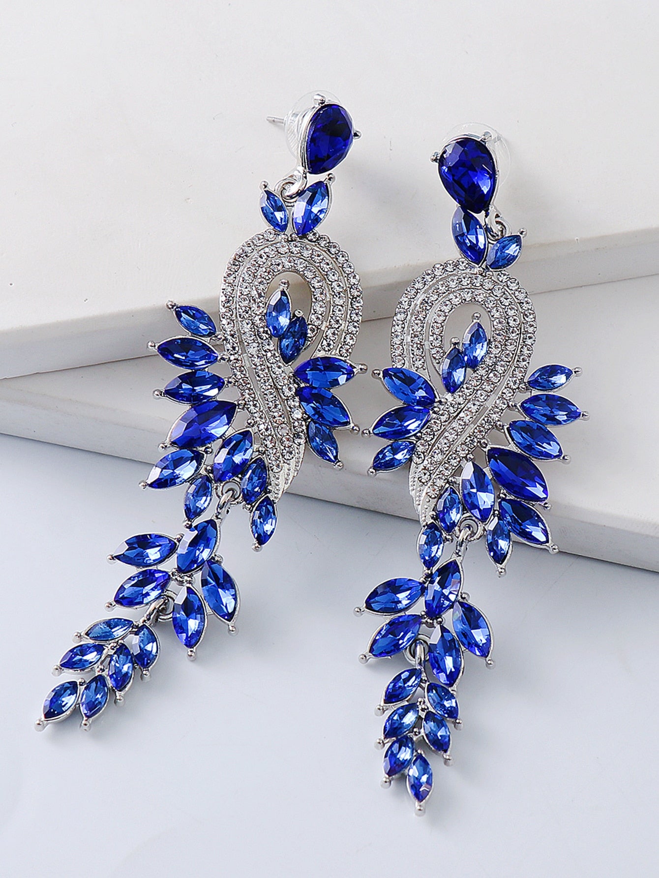 Rhinestone Decor Drop Earrings