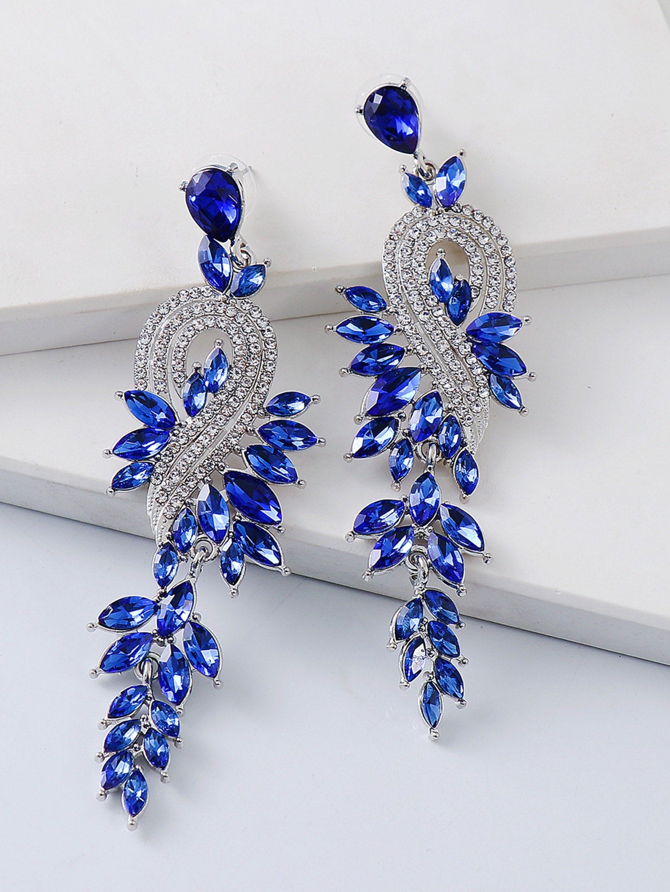 Rhinestone Decor Drop Earrings