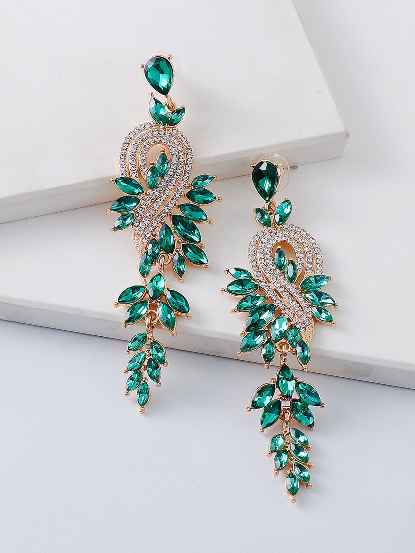 Rhinestone Decor Drop Earrings