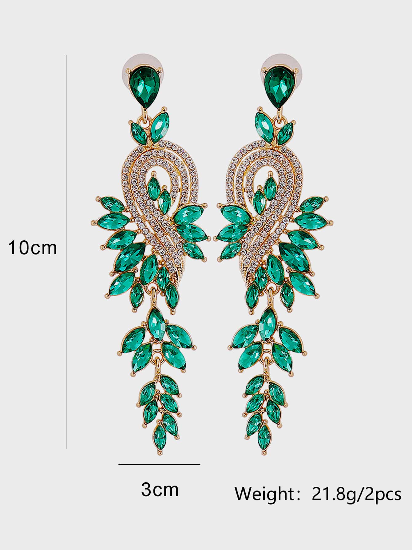 Rhinestone Decor Drop Earrings