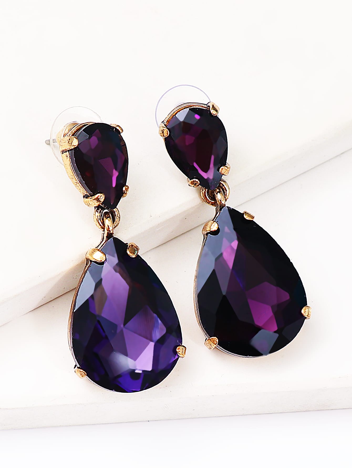 Rhinestone Water Drop Earrings