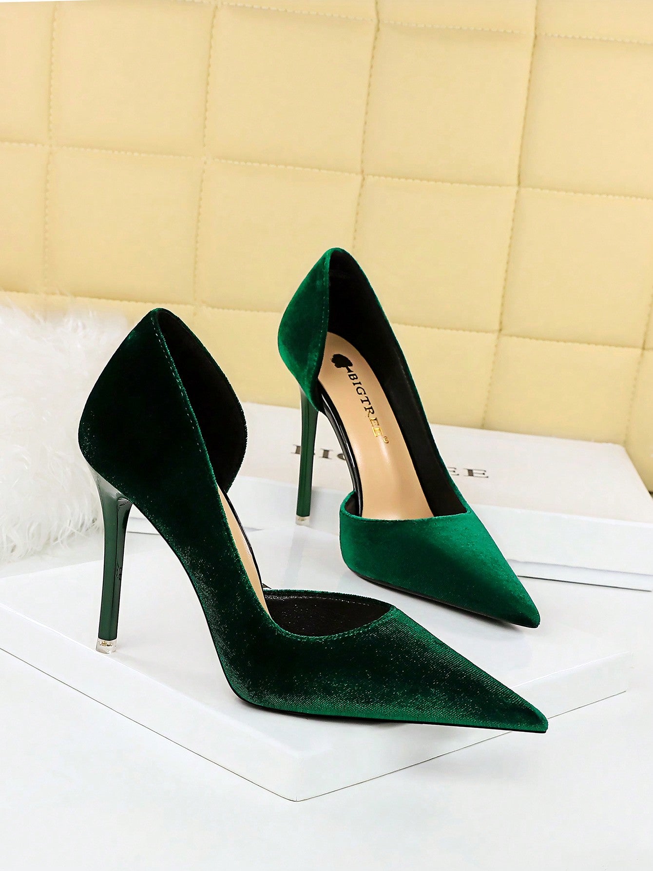 Cutout Suede Stiletto Pumps