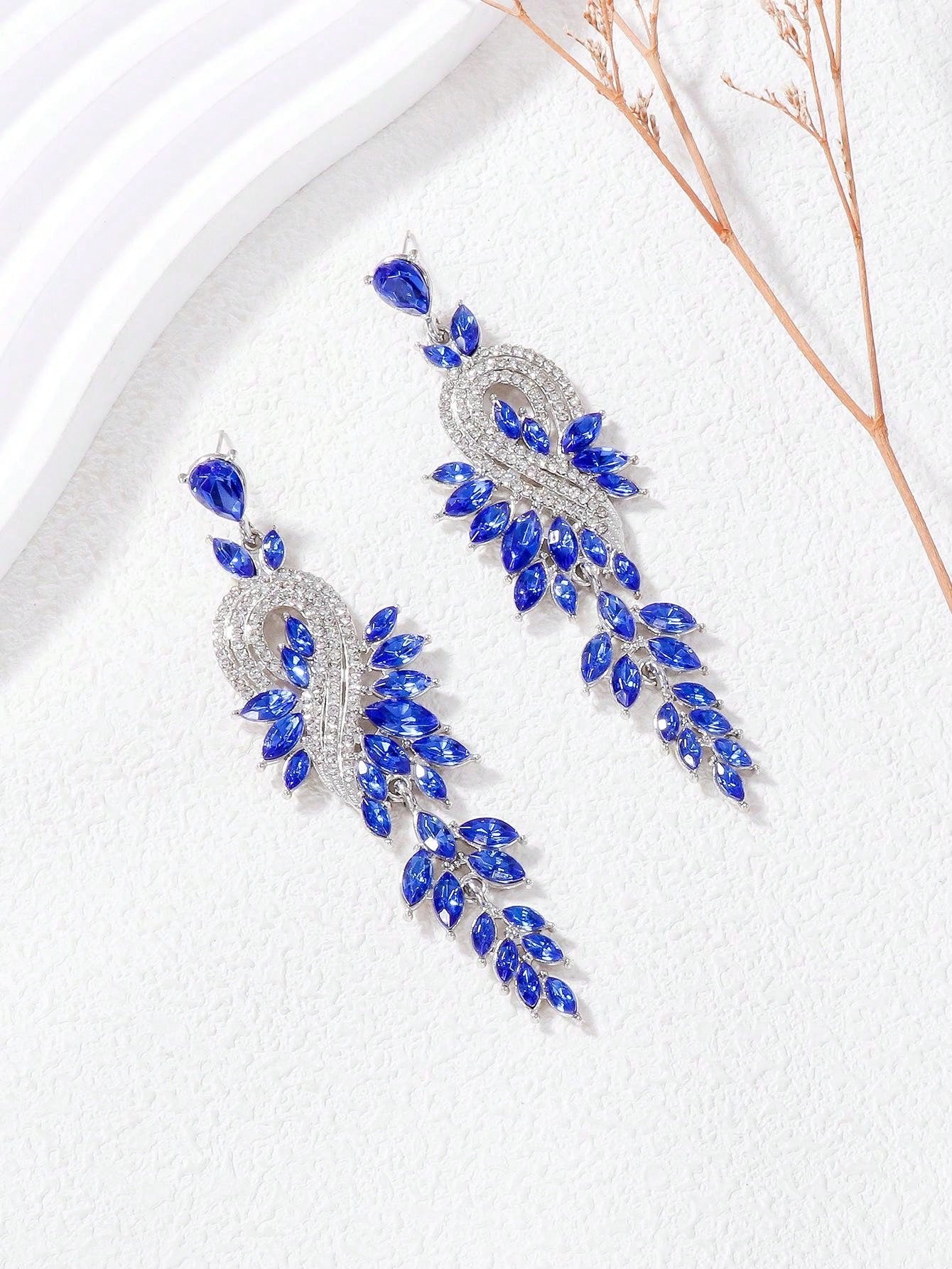 Rhinestone Decor Drop Earrings