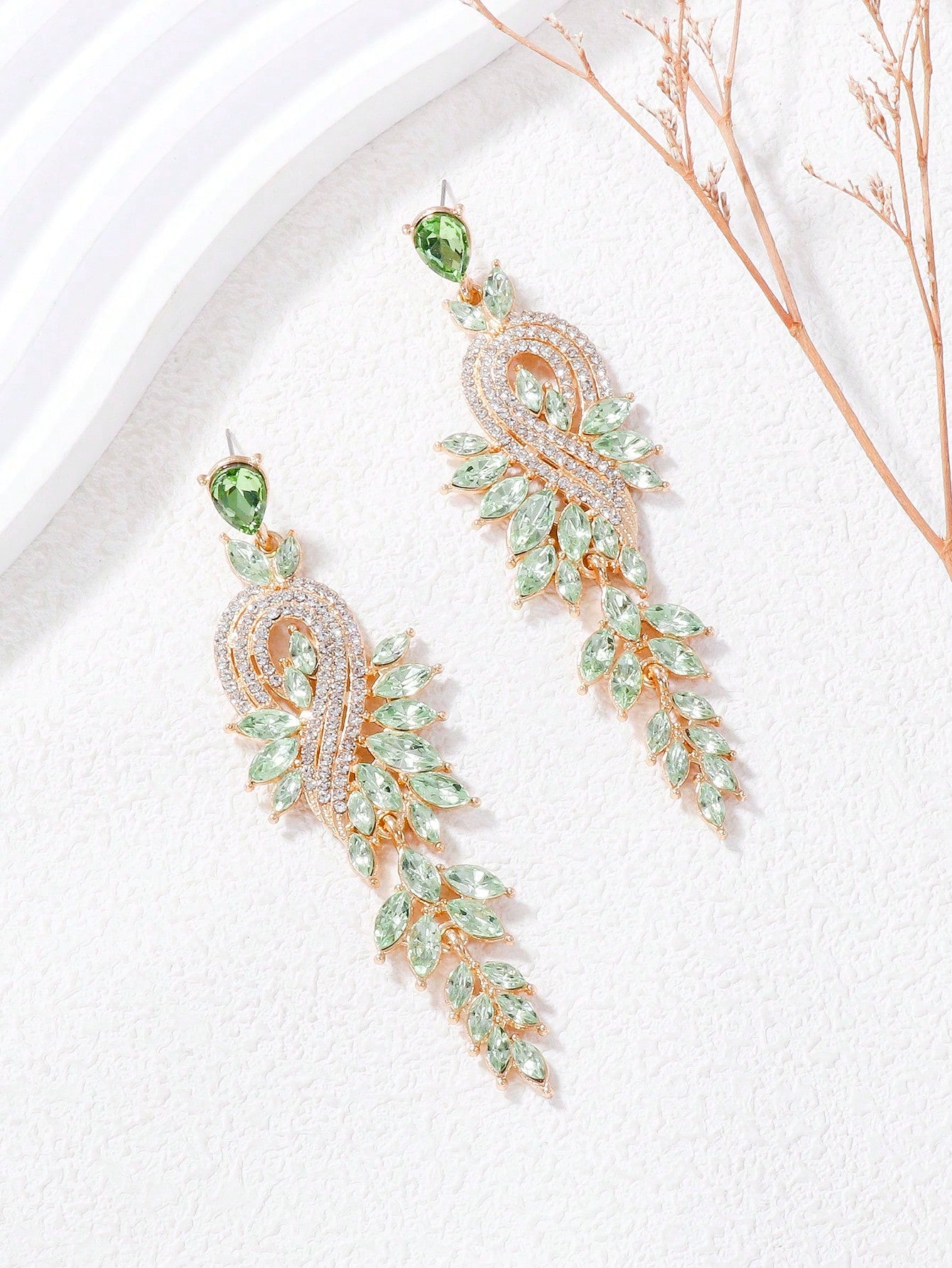 Rhinestone Decor Drop Earrings