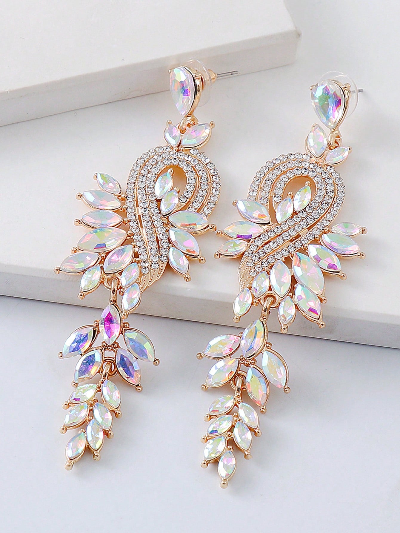 Rhinestone Decor Drop Earrings