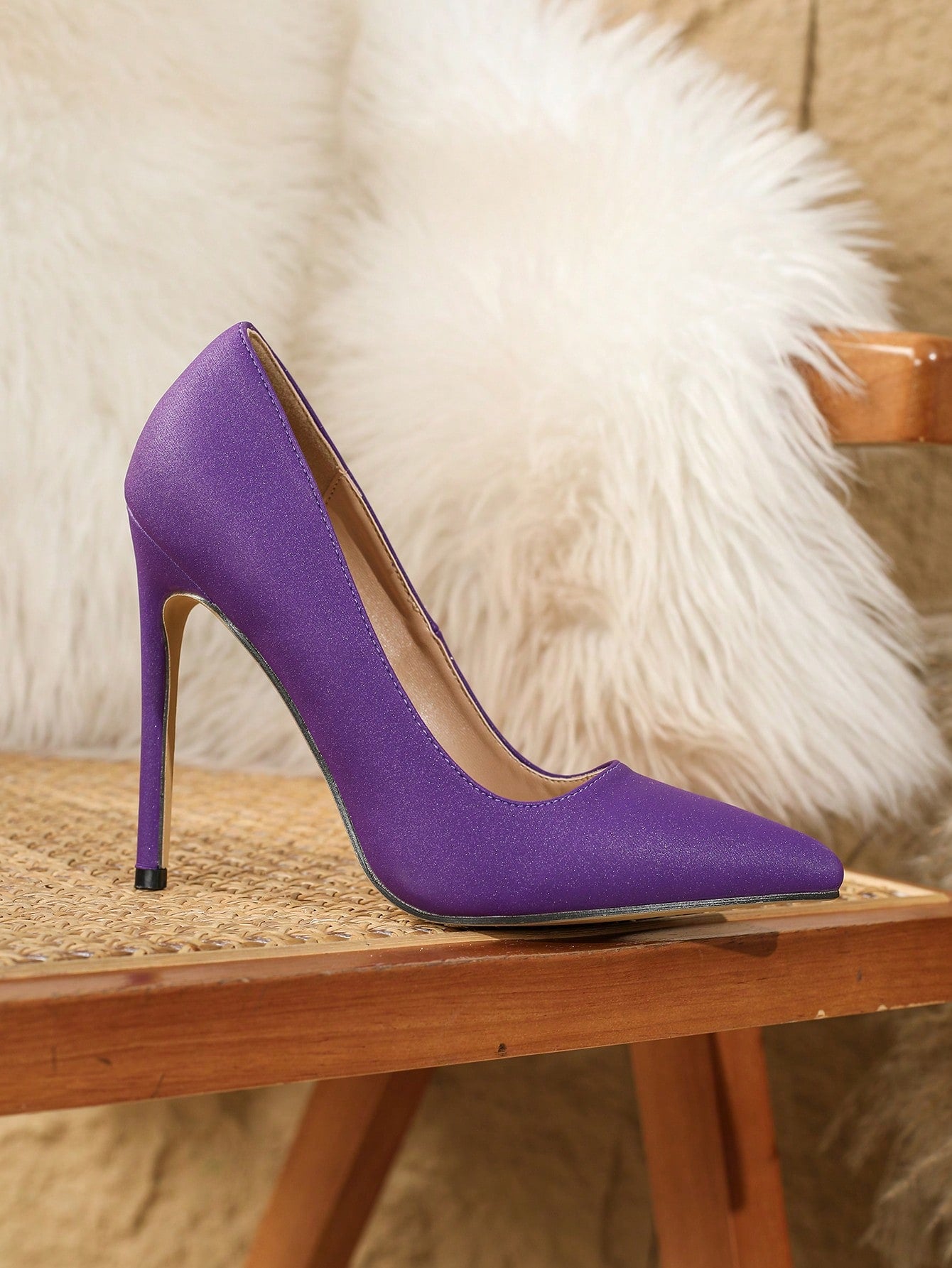 Sexy Light Purple High-Heeled Pointed Toes Stilettos