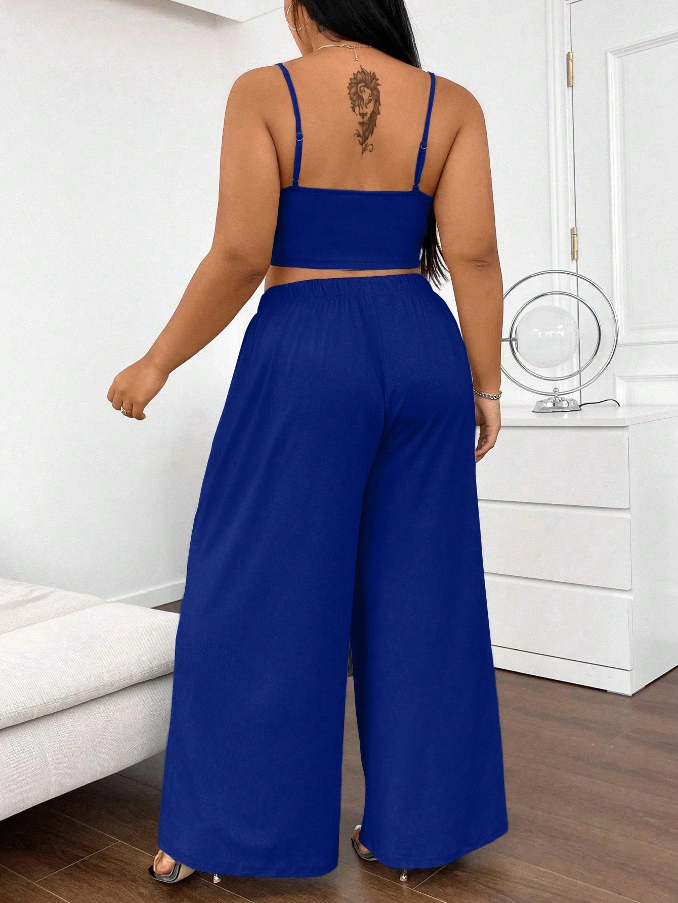 Plus Size Camisole Two Piece Pant Set