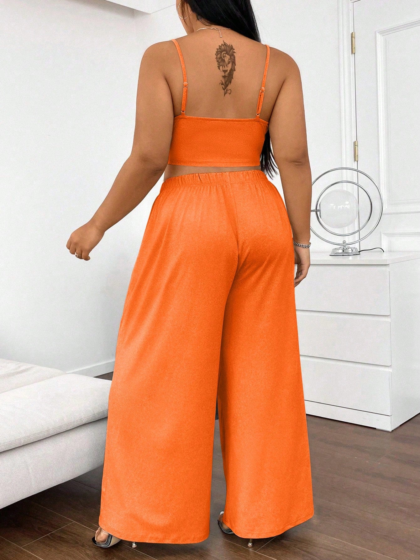 Plus Size Camisole Two Piece Pant Set