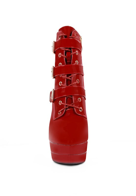 High Heeled Patent PU Stiletto Boot