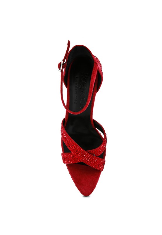 REGALIA Diamante Studded High Heel Dress Sandals