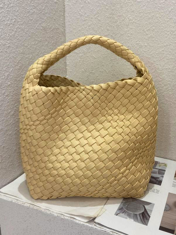 Solid Color Woven Bags Handbags