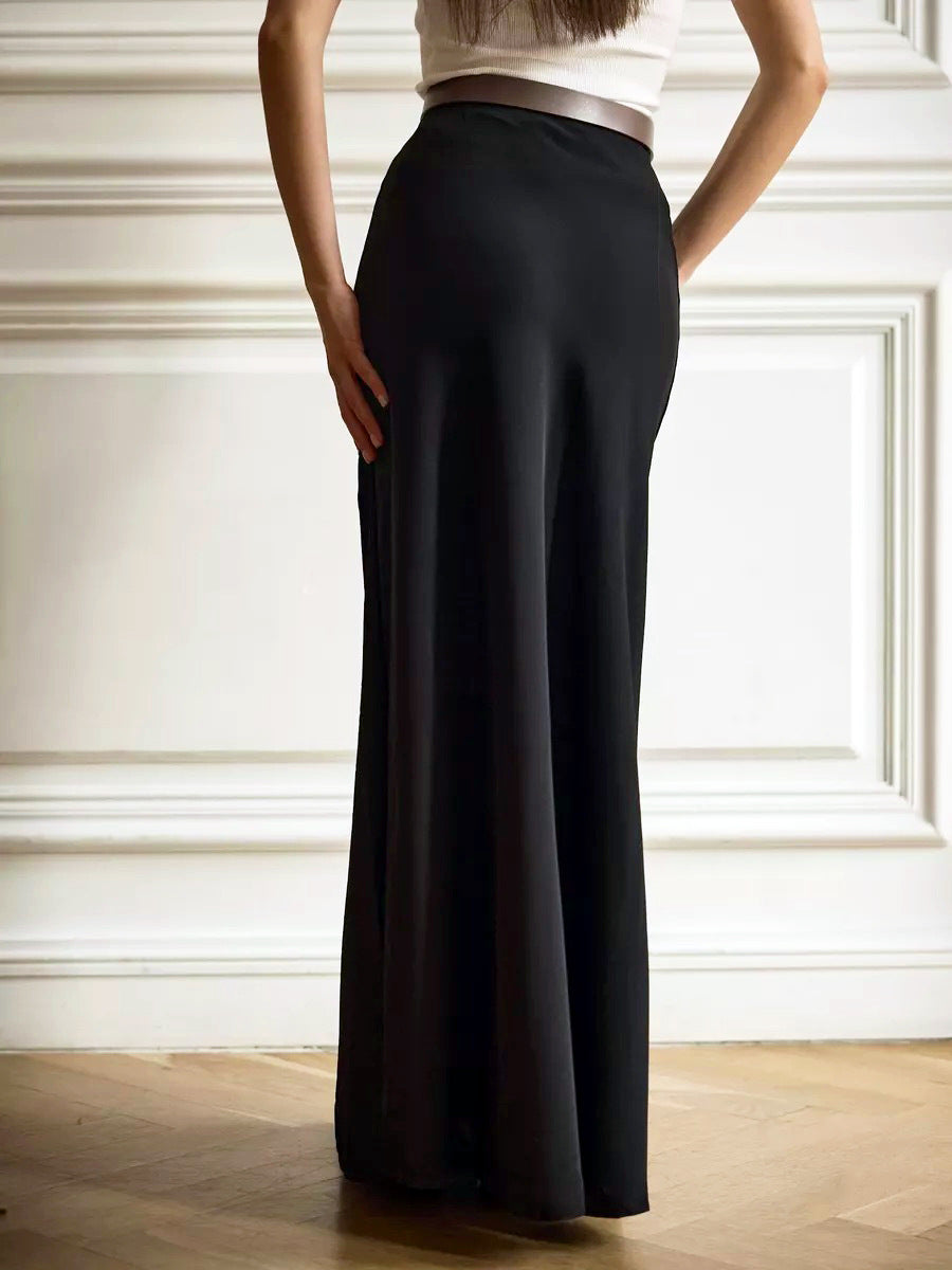 Fishtail Skirt Spring Satin Satin Long High Waist Hip Mop Fishtail Skirt