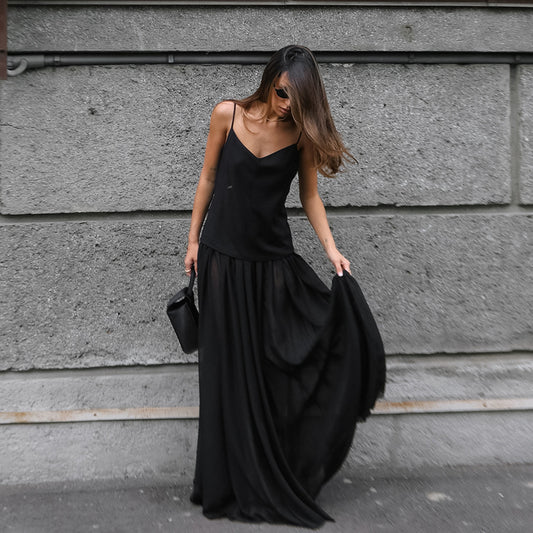 Spring Summer Sexy Elegant Design V Backess Elegant Evening Dress