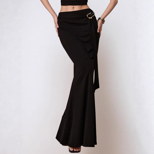 Elegant Black Fishtail Skirt
