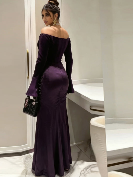 Tube Top Maxi Dress With Slit at the Hemline