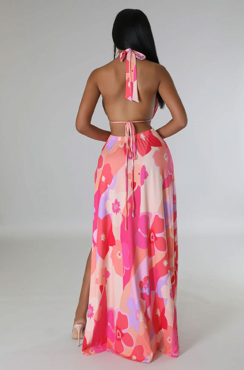 Women Clothing Floral Dress Slightly Long Suspender French Dress Summer Dress