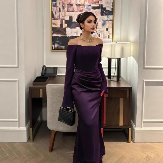 Tube Top Maxi Dress With Slit at the Hemline