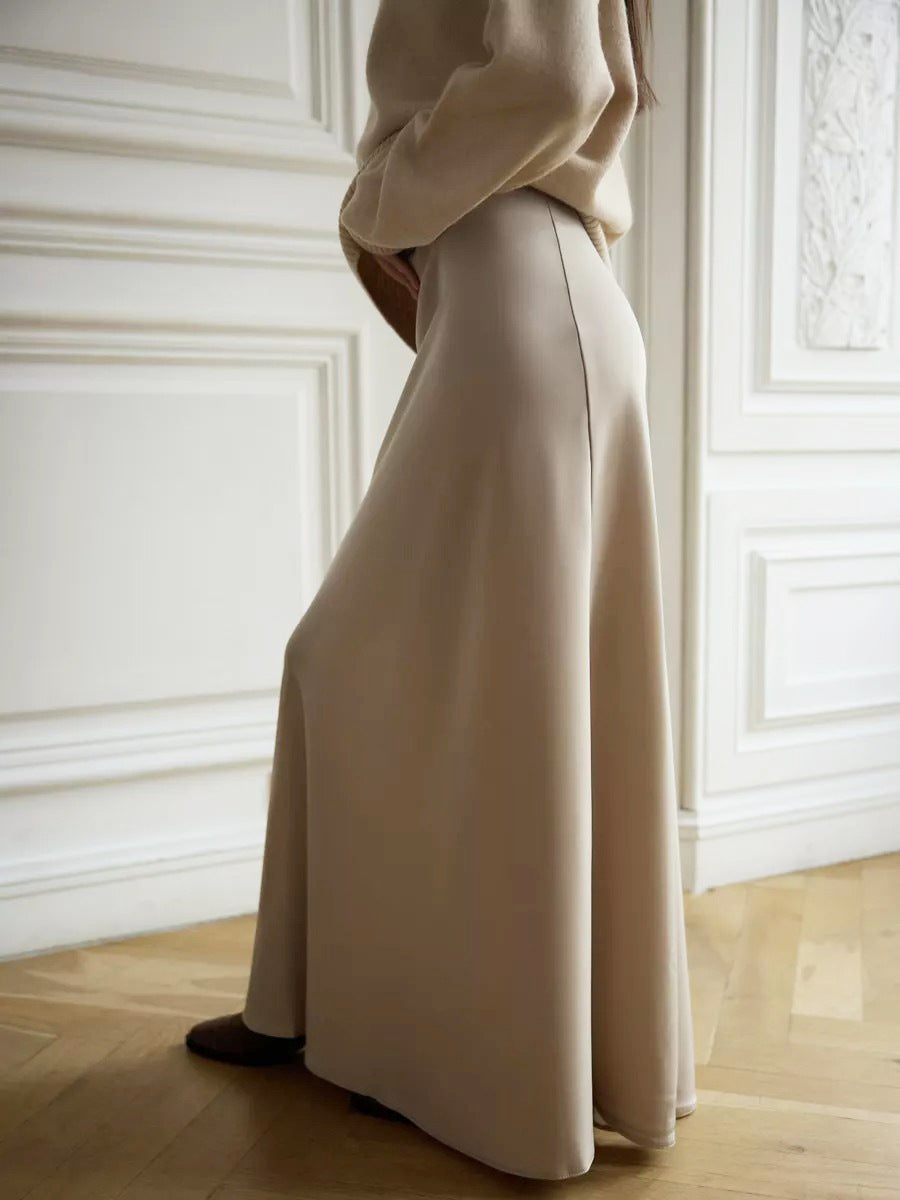 Fishtail Skirt Spring Satin Satin Long High Waist Hip Mop Fishtail Skirt