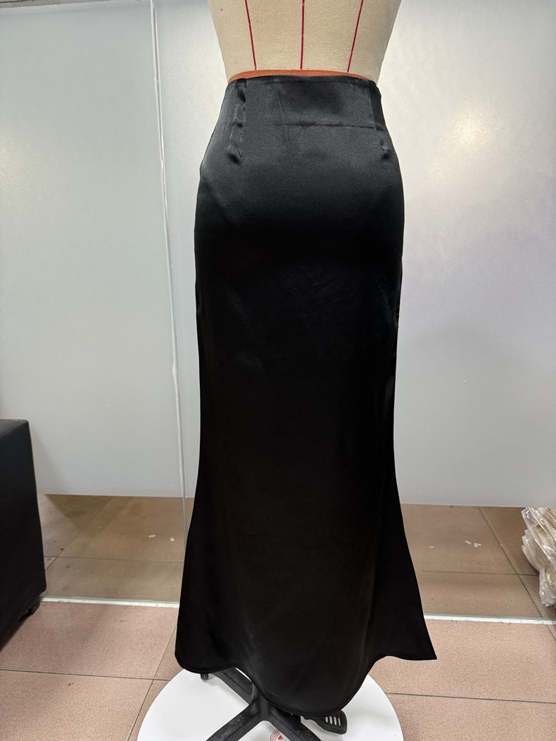 Sexy Satin Hip Skirt