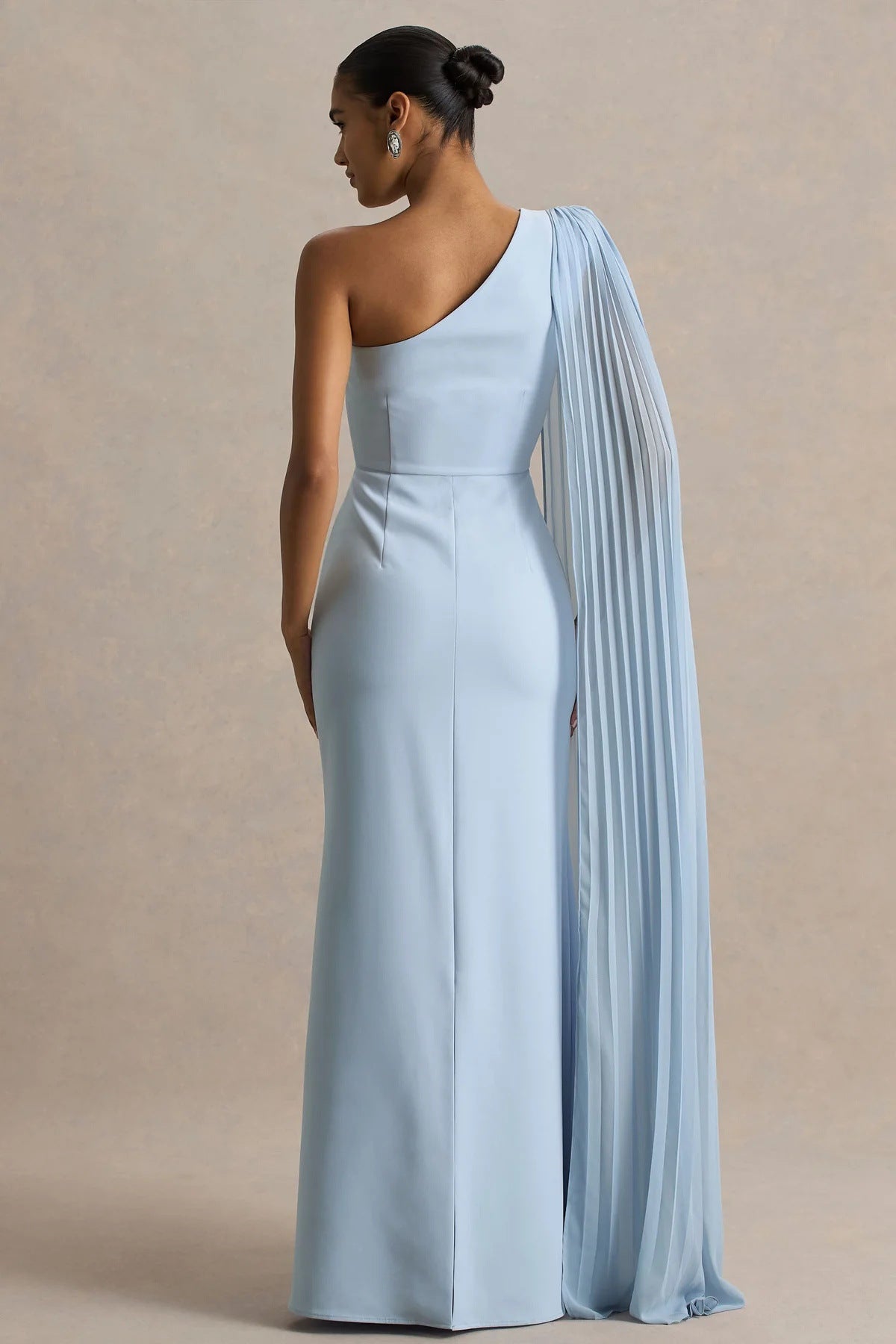Spring Summer Shoulder Pleated Maxi Dress Holiday Party Women Dress