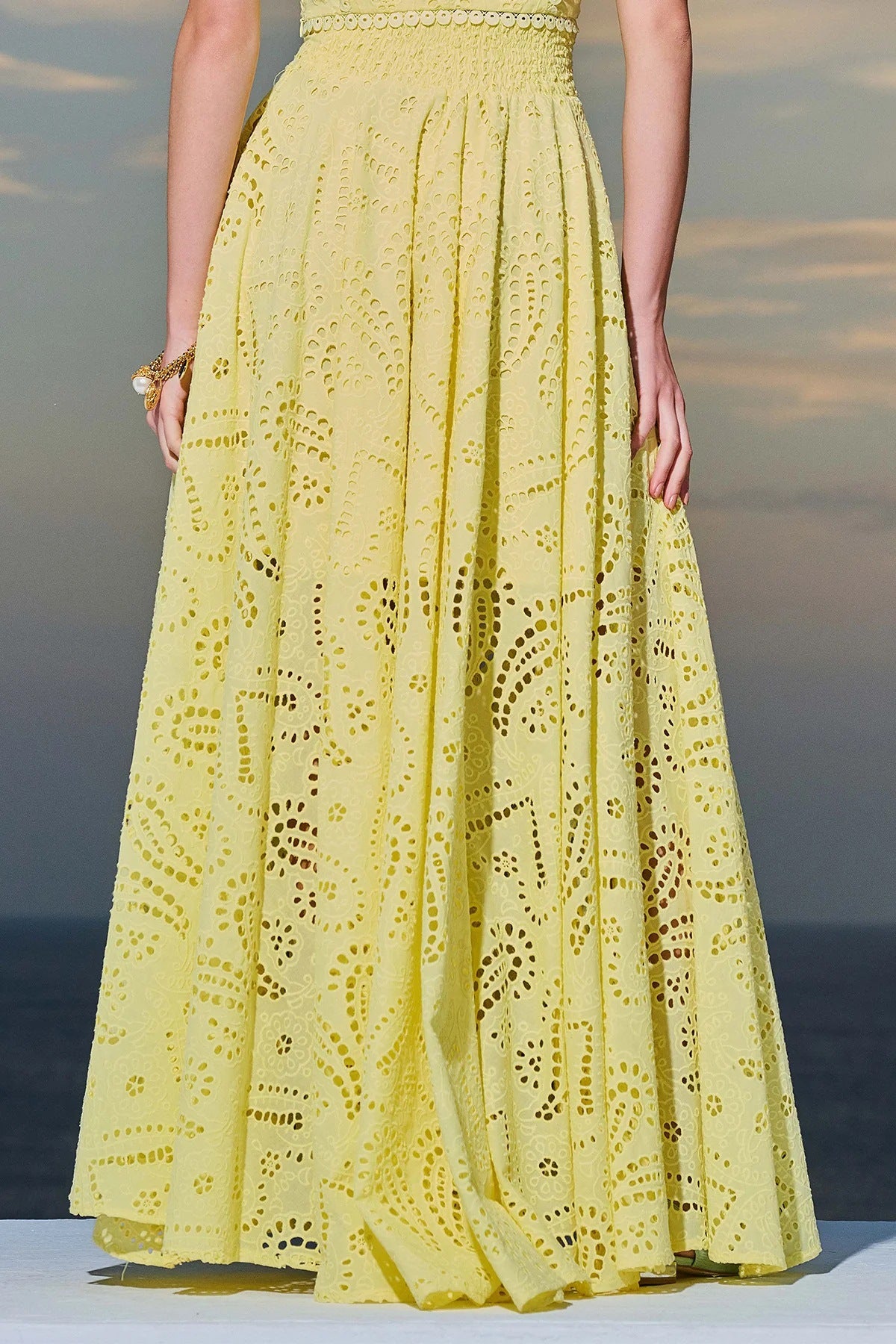 Sleeveless Long Skirt Pocket Two Piece Set