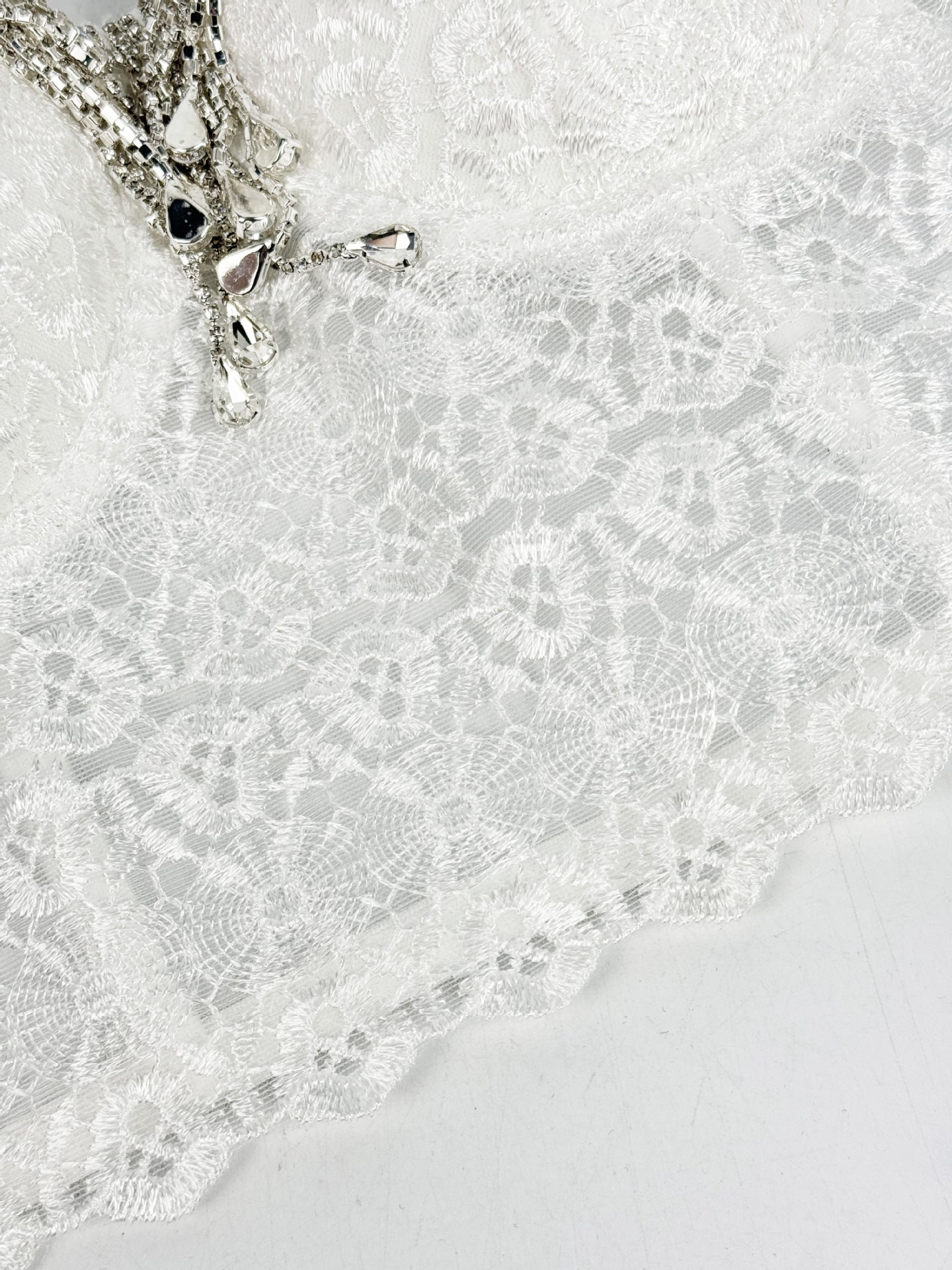 Tassel Embellished Boning Corset Bra Rhinestone Chain Camisole Rhinestone Sexy Sexy Boning Corset Top