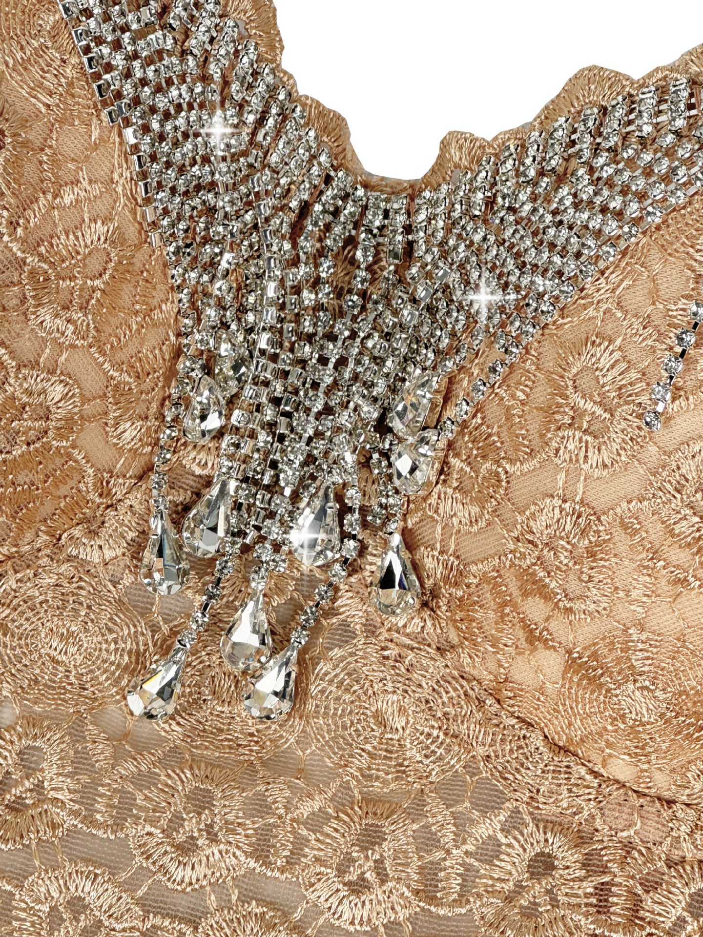 Tassel Embellished Boning Corset Bra Rhinestone Chain Camisole Rhinestone Sexy Sexy Boning Corset Top