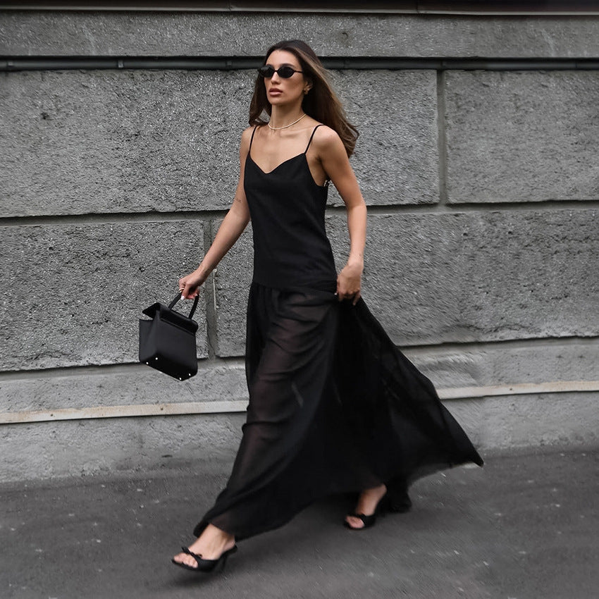 Spring Summer Sexy Elegant Design V Backess Elegant Evening Dress