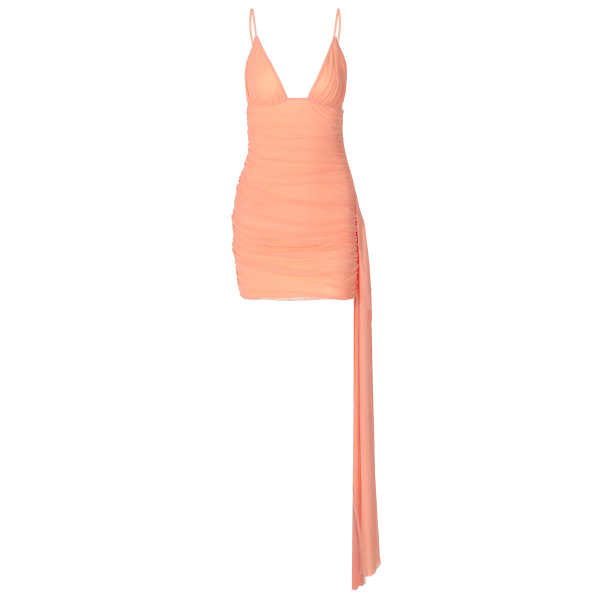 Sexy V Neck Sleeveless Ultra Short Bodycon Dress