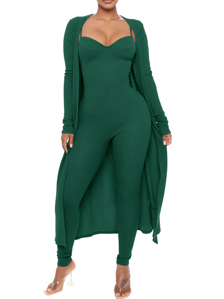 Jumpsuit with Long Sleeve Duster