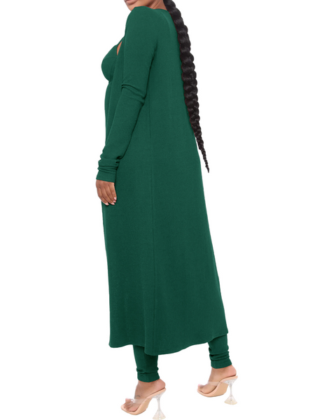 Jumpsuit with Long Sleeve Duster