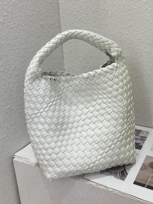 Solid Color Woven Bags Handbags