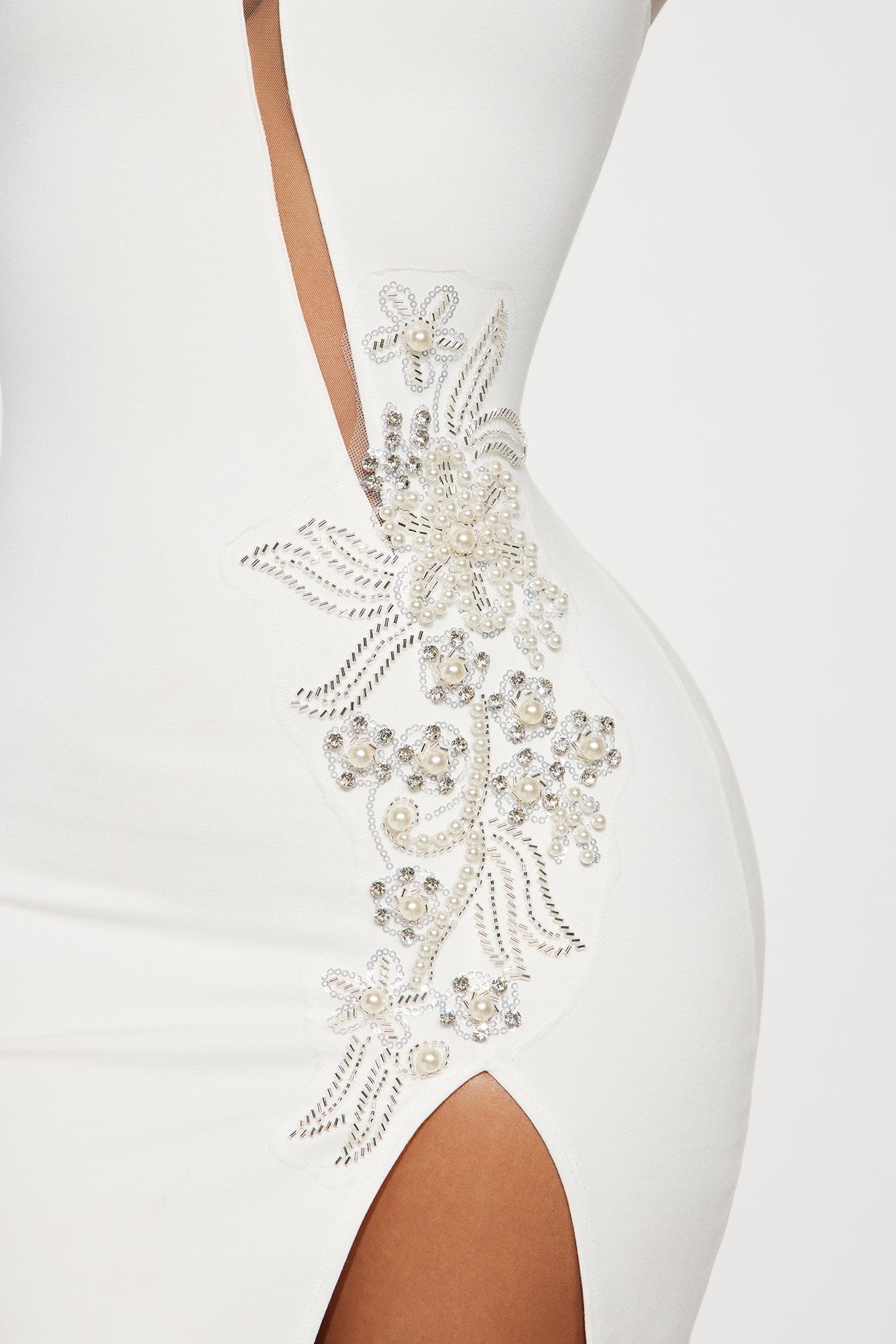 White Embellished Mini Dress