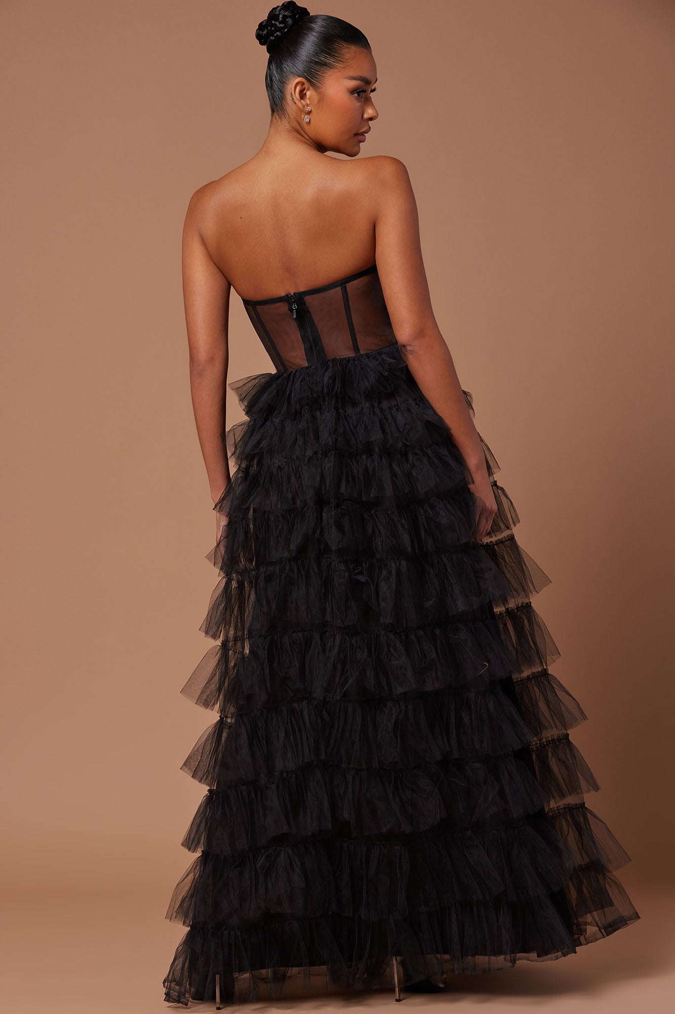 Lidia Tulle Gown - Black