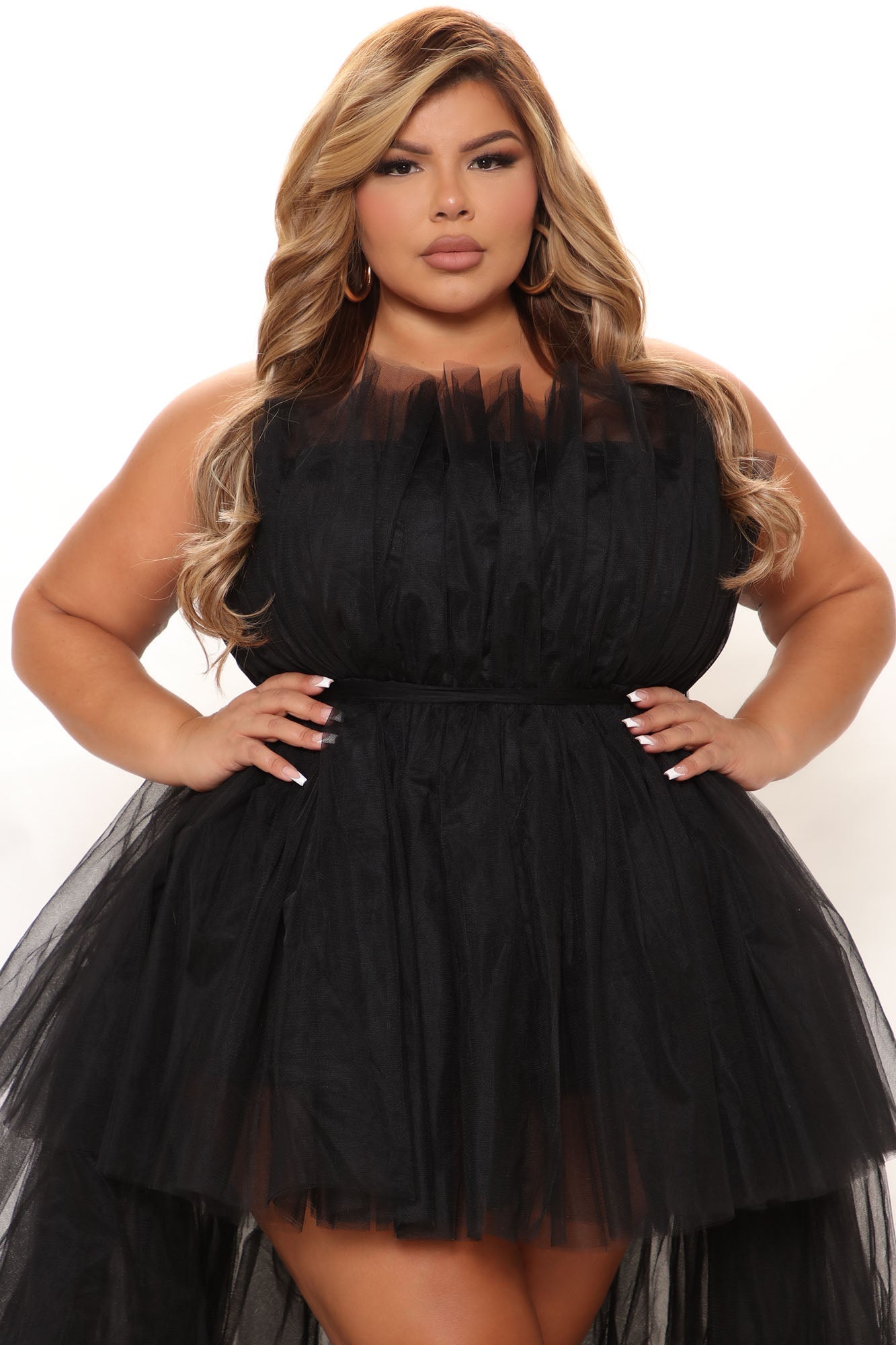 Exclusive After Party Tulle Maxi Dress - Black