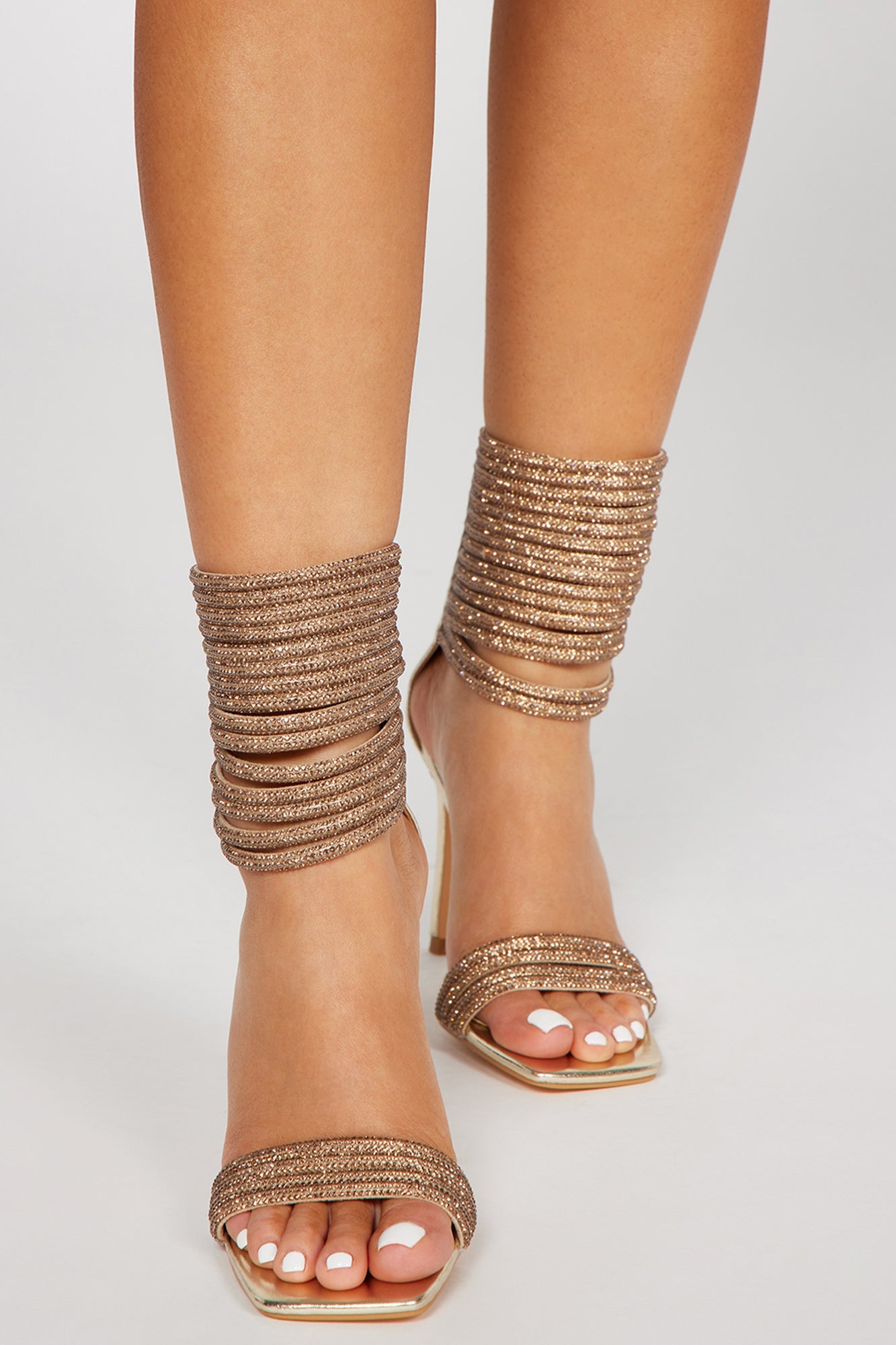 Embellished Heels - Gold