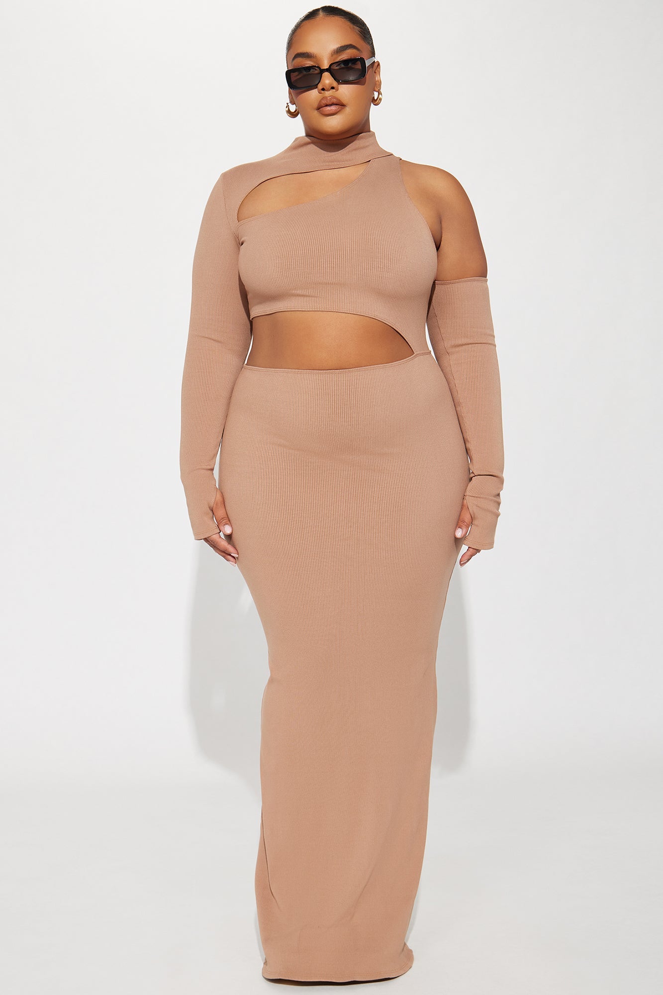 Snatched Maxi Dress - Nude