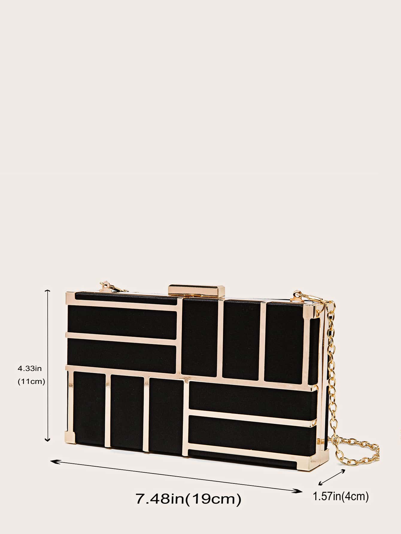 Elegant, Exquisite Mini Crossbody Bag Two Tone Geometric Pattern