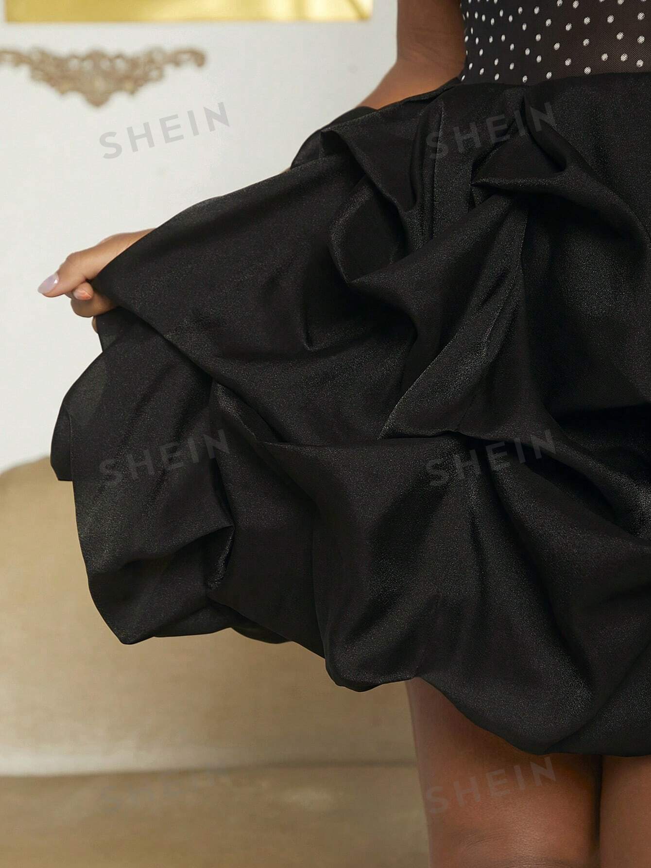 Women's Rhinestone Mesh Slip Dress