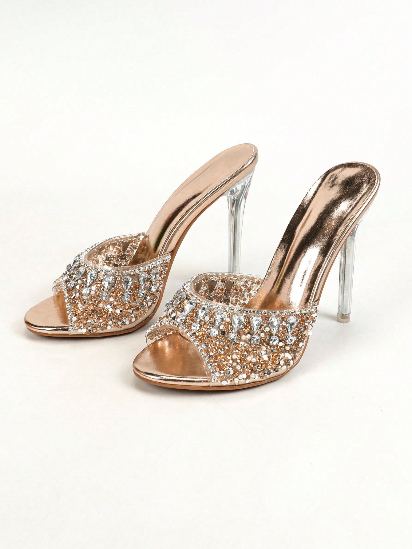 Gorgeous Sparkling High Heel Rhinestone Sandals